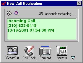 New Call Notification